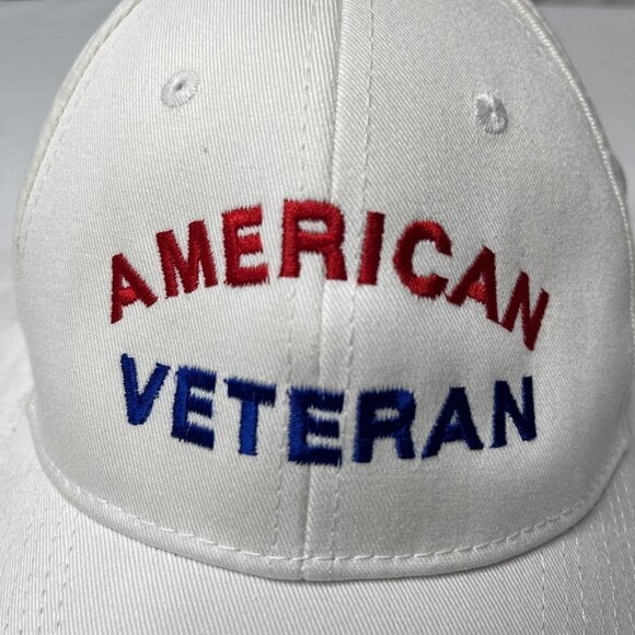 American Military Veteran Hat Cap‎ Adults Strap Back Red White Blue Baseb… - Picture 6 of 8